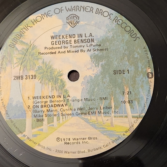 Vintage George Benson Weekend in LA Black Double Vinyl Warner Bros Record LP - Picture 9 of 15